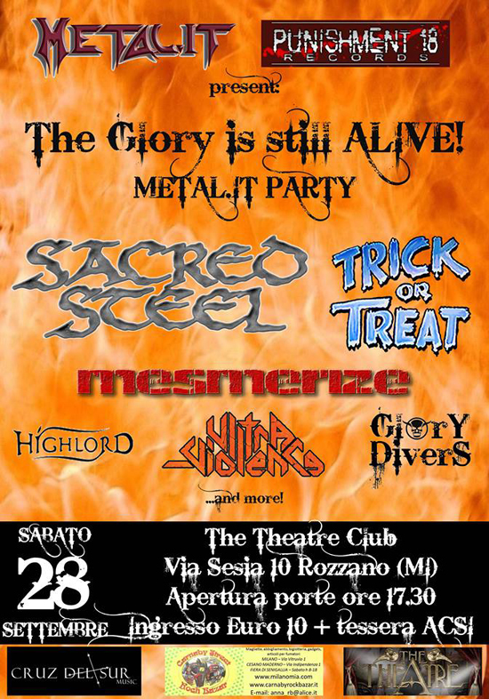 THE GLORY IS STILL ALIVE: Metal.it Party
