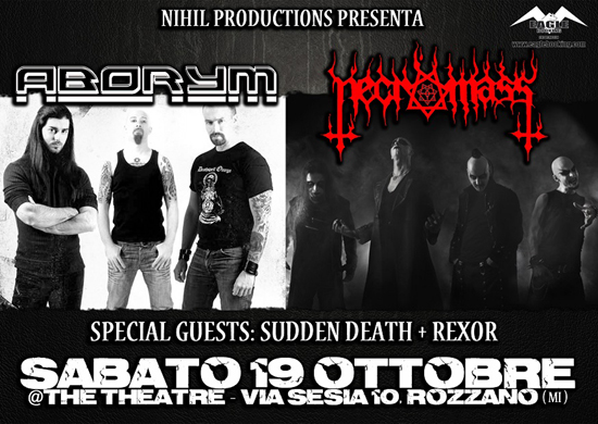 NECROMASS e ABORYM: doppio release party a Milano