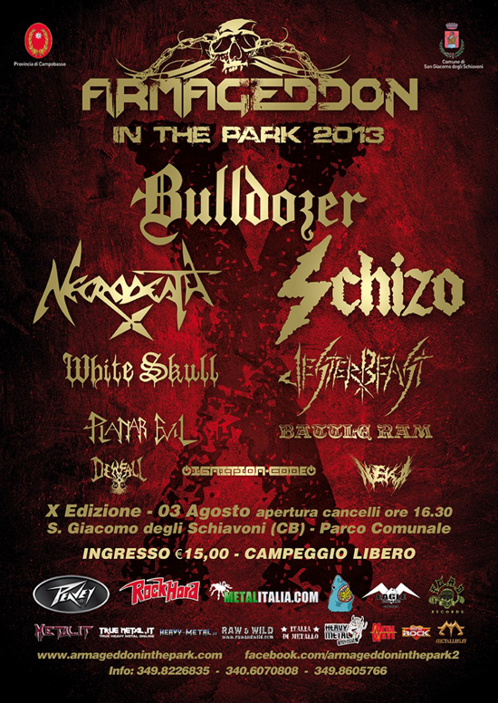 ARMAGEDDON IN THE PARK 2013: trailer ufficiale e dettagli del festival