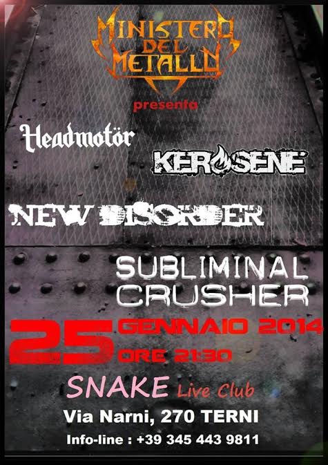 SUBLIMINAL CRUSHER: anteprima del nuovo lavoro al prossimo live