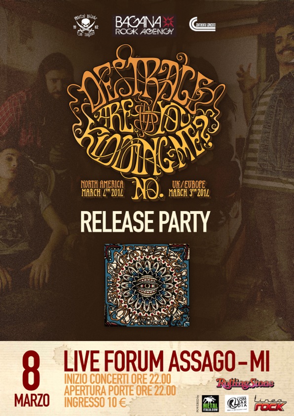 DESTRAGE: il release party di "Are You Kidding Me? No."