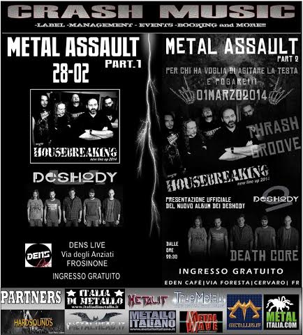 METAL ASSAULT: due date con HOUSEBREAKING e DESHODY