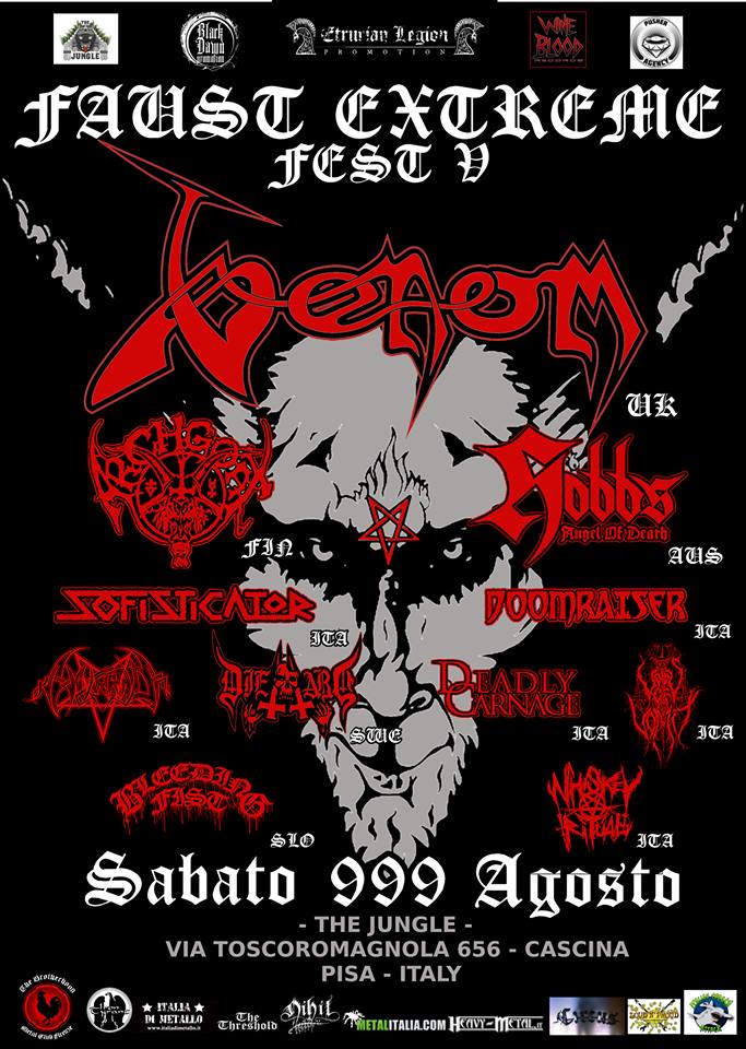 FAUST EXTREME FEST V - OPEN AIR: i dettagli del fest