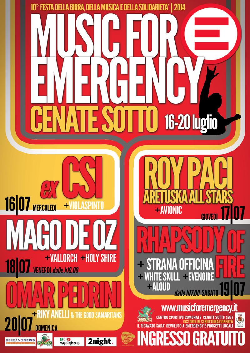 METAL FOR EMERGENCY 2014: il running order definitivo