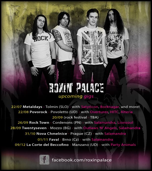 ROXIN PALACE: aggiornamenti dalla band e nuove date in arrivo