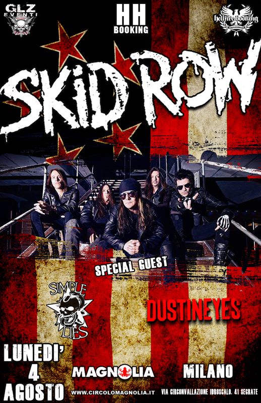 SIMPLE LIES e DUSTINEYES: supporting act per i SKID ROW