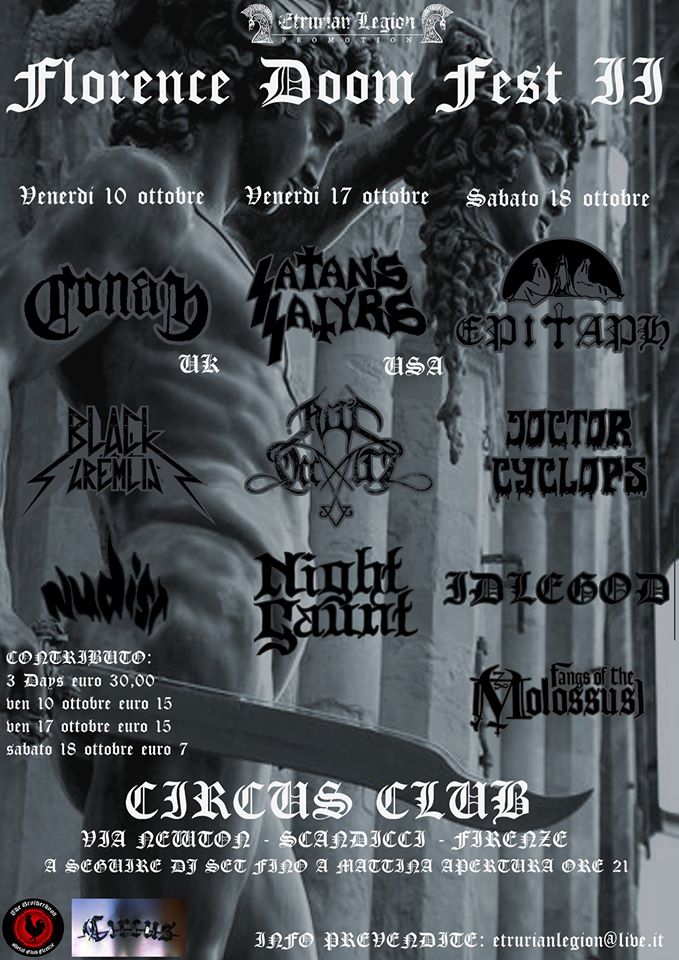 FLORENCE DOOM FEST II: 3 giornate da non perdere al Circus di Scandicci