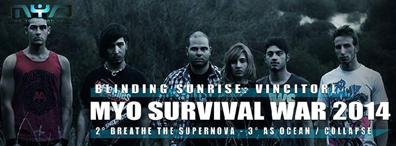 MYO SURVIVAL WAR 2014: vincono i BLINDING SUNRISE
