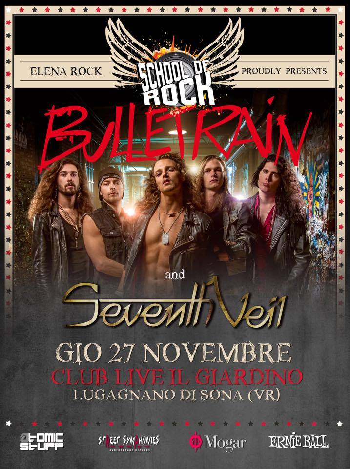 SEVENTH VEIL: show di supporto ai BULLETRAIN