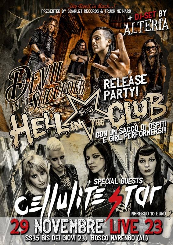 HELL IN THE CLUB: i dettagli del release party di "Devil On My Shoulders"