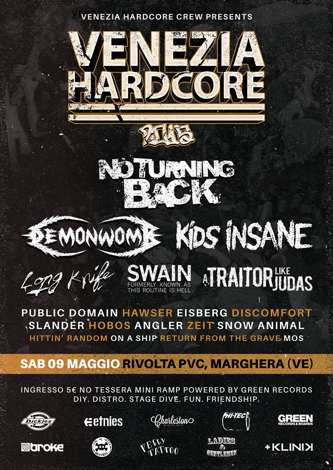 VENEZIA HARDCORE FEST 2015: svelato il bill completo