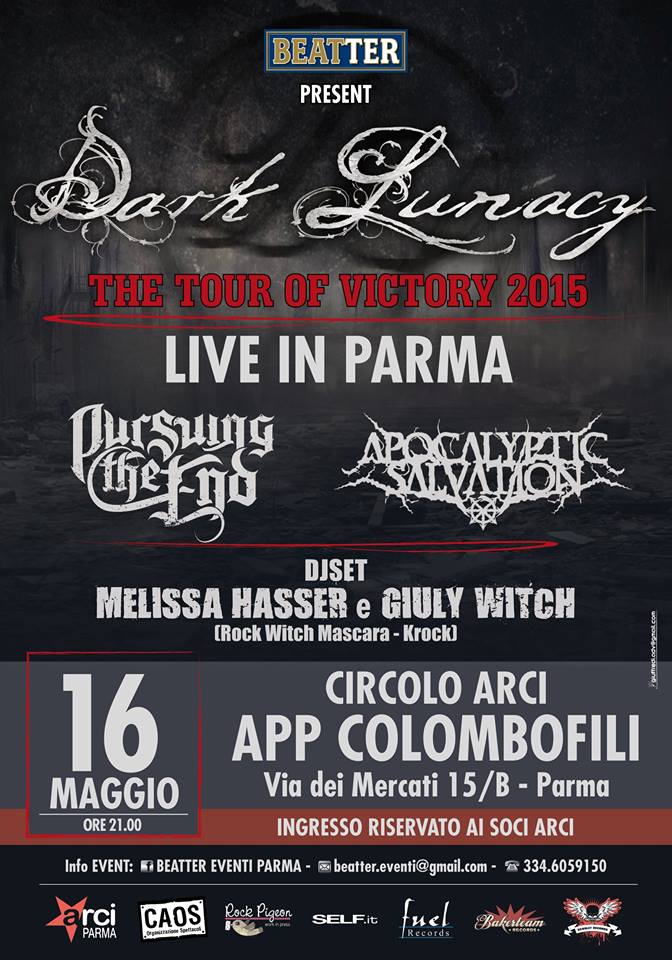 DARK LUNACY: i dettagli della data di Parma