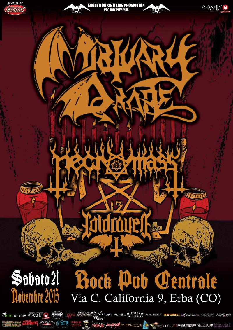 MORTUARY DRAPE e NECROMASS: una data al Centrale Rock Pub