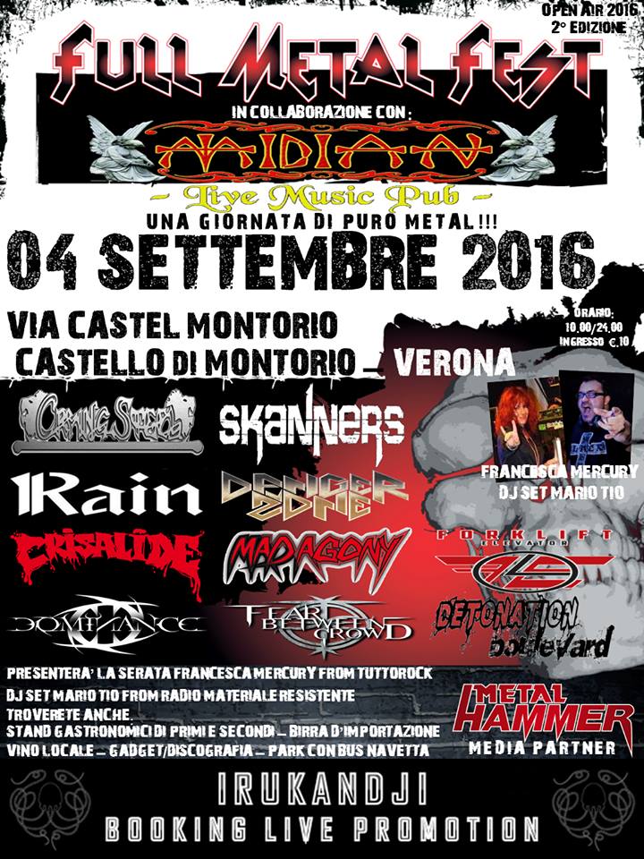 FULL METAL FEST OPEN AIR 2016: i dettagli dell'evento