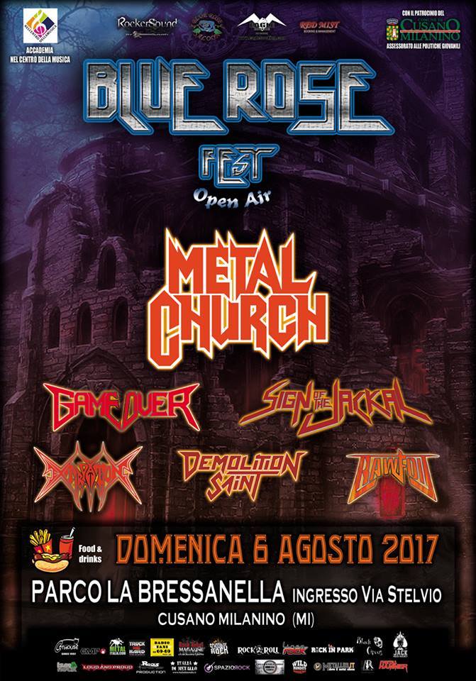 BLUE ROSE FEST OPEN AIR: dettagli e orari della data con headliner i METAL CHURCH