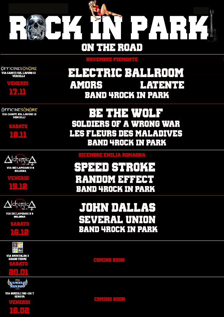 ROCK IN PARK: le prime date e bands del fest itinerante