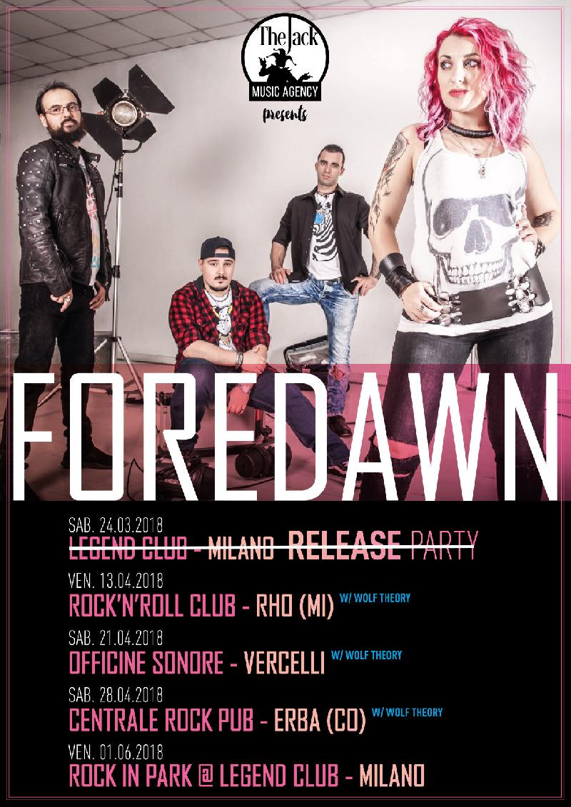 FOREDAWN: le prossime date live a supporto del nuovo album
