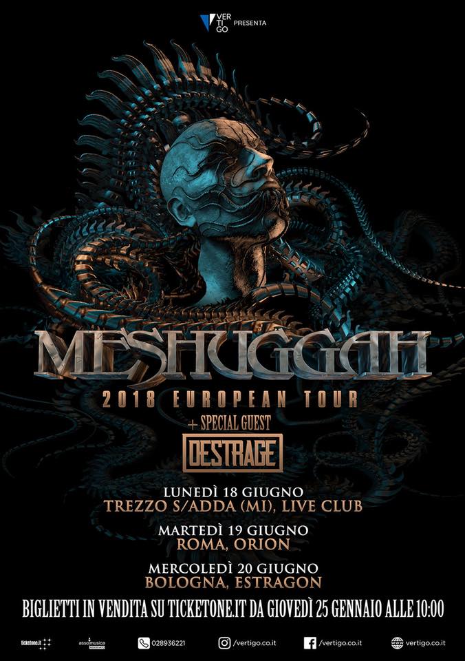 DESTRAGE: nuove date con i Meshuggah e At The Gates