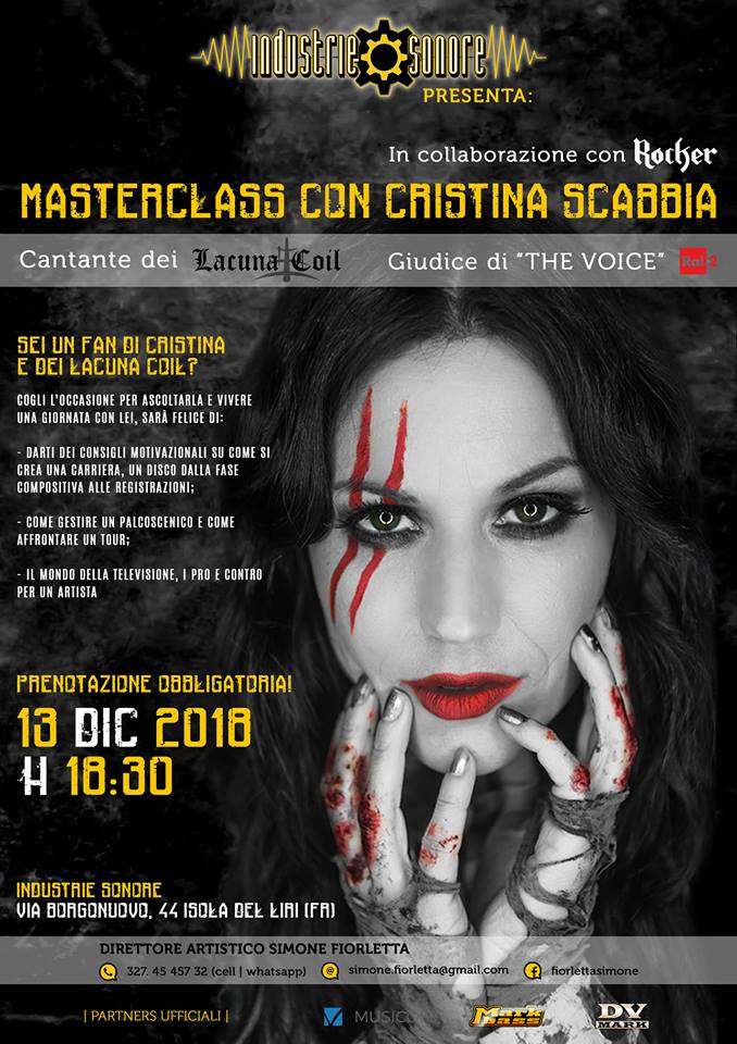 CRISTINA SCABBIA: Masterclass a Industrie Sonore
