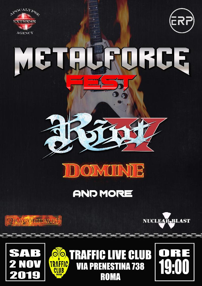 METALFORCE FEST: annunciati i RIOT V e i DOMINE