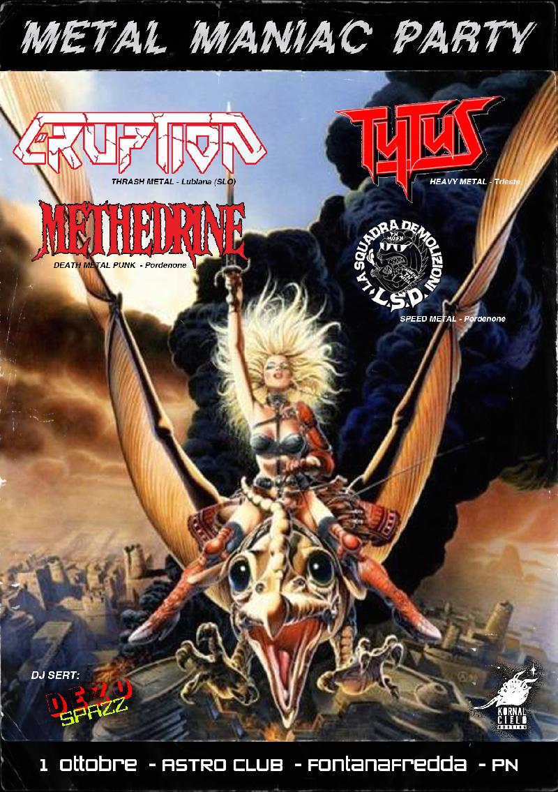 METAL MANIAC PARTY: i dettagli della prima edizione