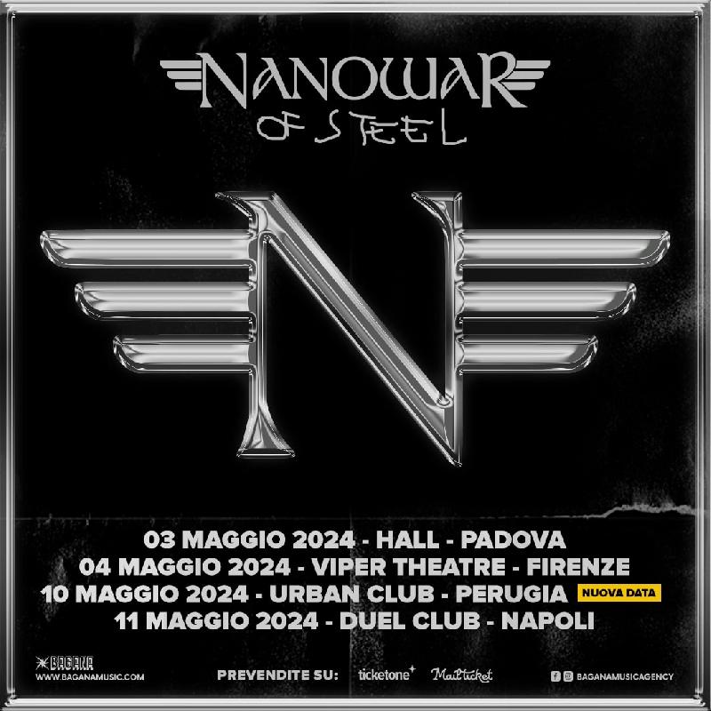 NANOWAR OF STEEL: aggiungono una data 2024 a Perugia