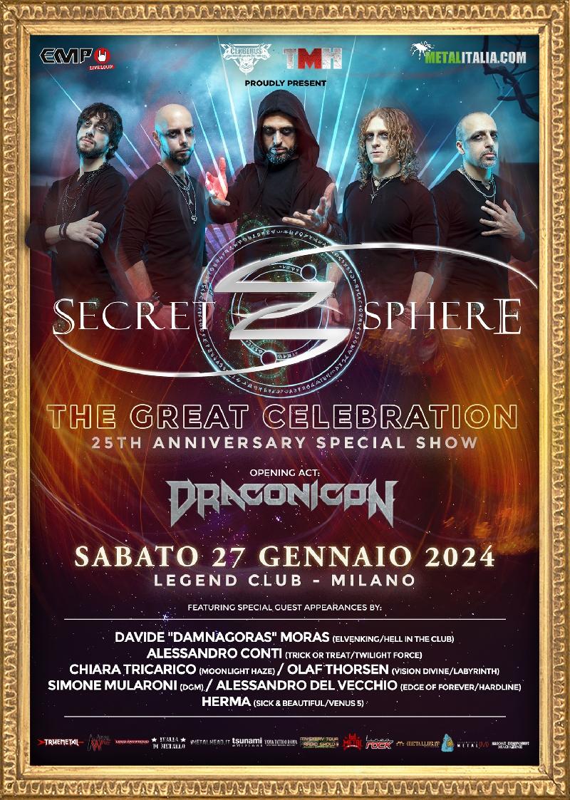 SECRET SPHERE: party e show speciale per i 25 anni di carriera