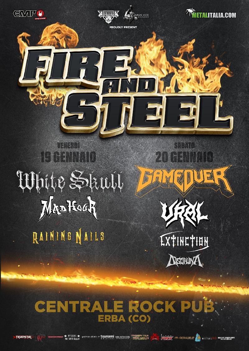 FIRE AND STEEL: evento di due giorni con WHITE SKULL, GAME OVER, URAL e altri al Centrale Rock Pub