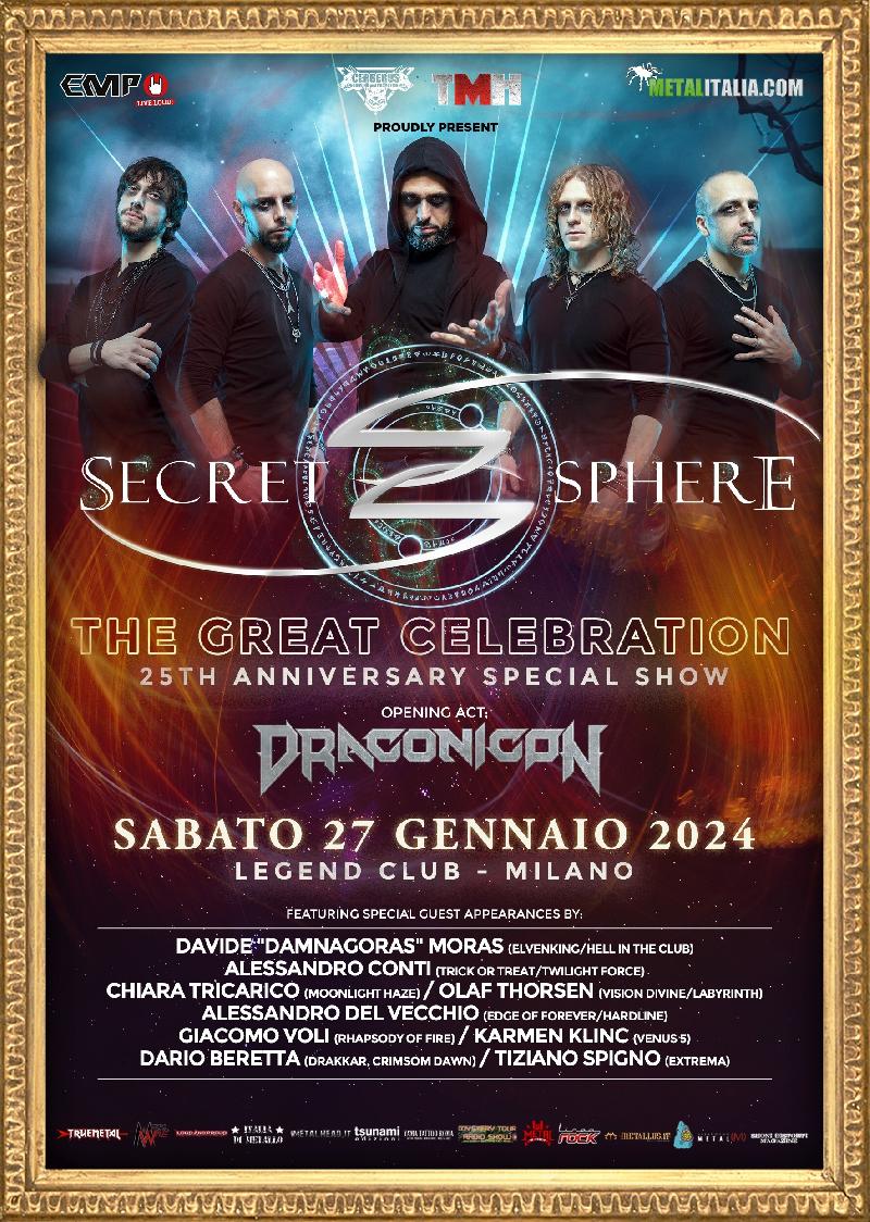 SECRET SPHERE: gli ospiti per il 25° anniversario al Legend di Milano