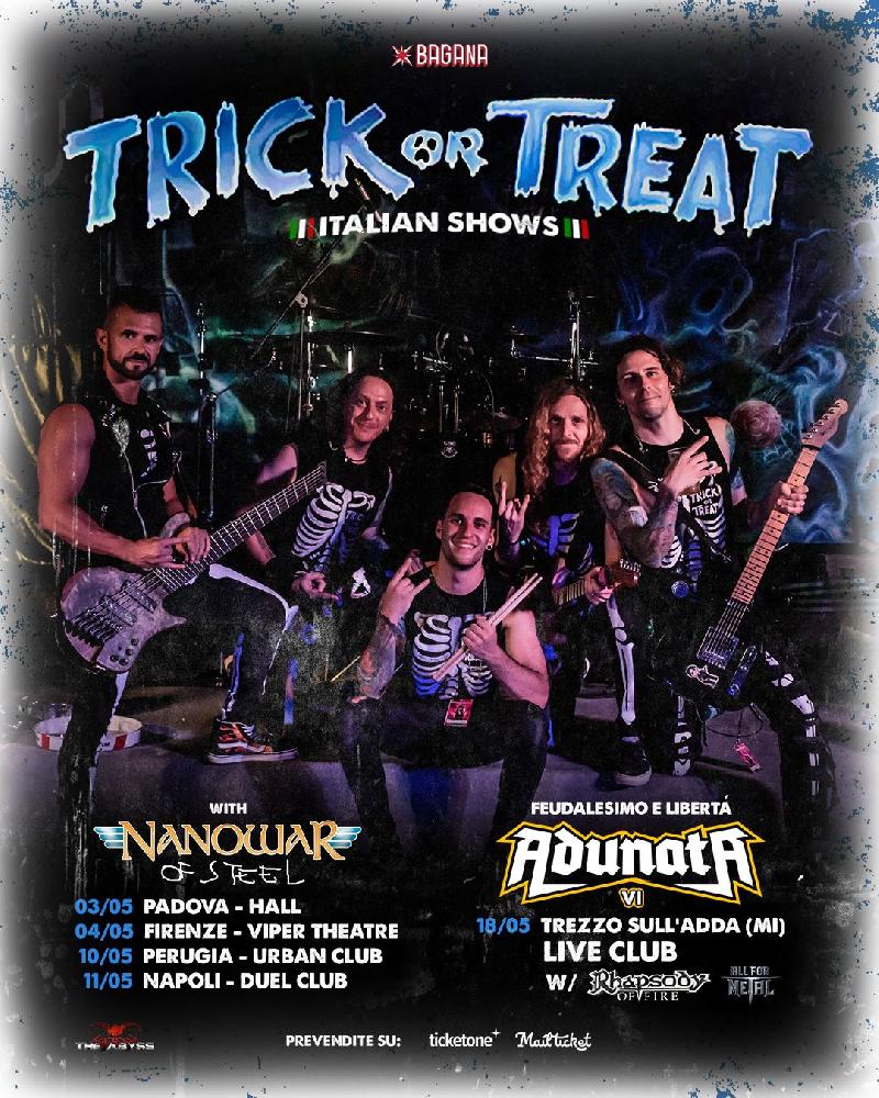 TRICK OR TREAT: in tour a maggio come special guest dei Nanowar e dal vivo all'Adunata FEL