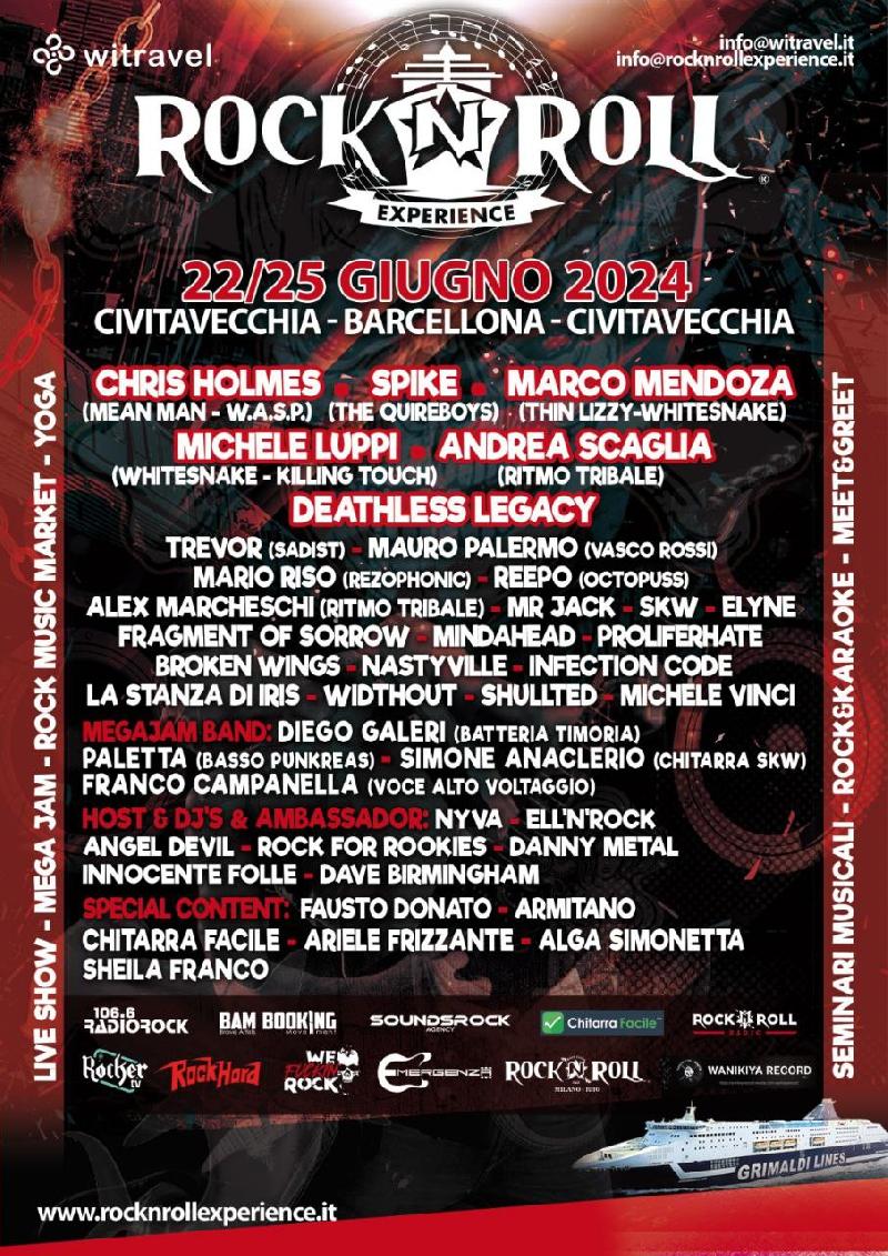 ROCK'N'ROLL EXPERIENCE (GOES TO BARCELONA) 2024: un'epica traversata tra Musica, Mare e Passione per il Rock