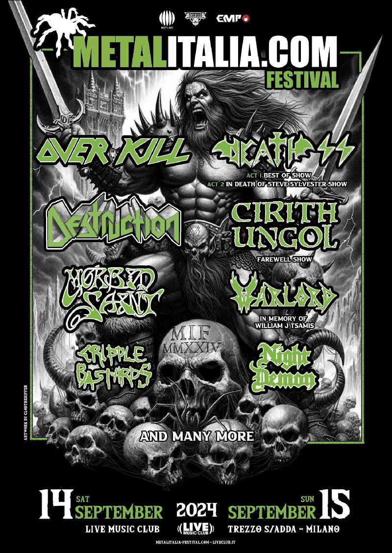 METALITALIA FESTIVAL 2024: confermati DESTRUCTION, WARLORD, CRIPPLE BASTARDS e NIGHT DEMON