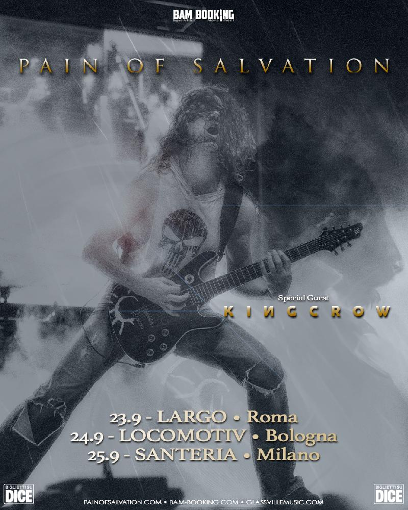 KINGCROW: tre date a fine Settembre con PAIN OF SALVATION