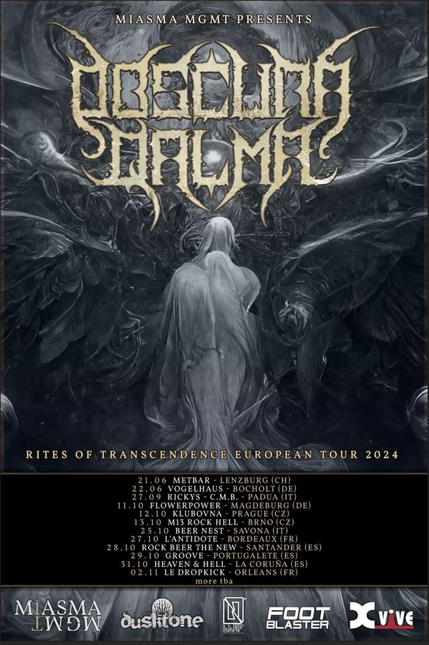 OBSCURA QALMA: le nuove date del RITES OF TRANSCENDENCE European Tour 2024