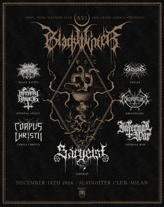 BLACK WINTER FEST XVI: la line-up definitiva