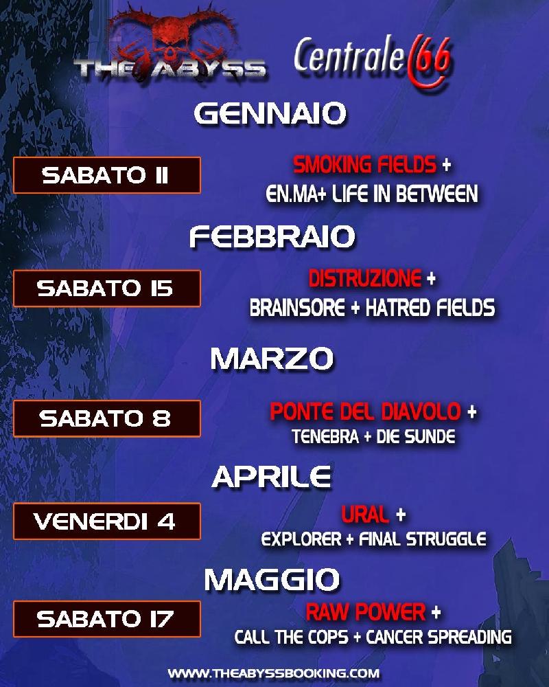 THE ABYSS BOOKING AND PROMOTION: aggiornamento del calendario eventi