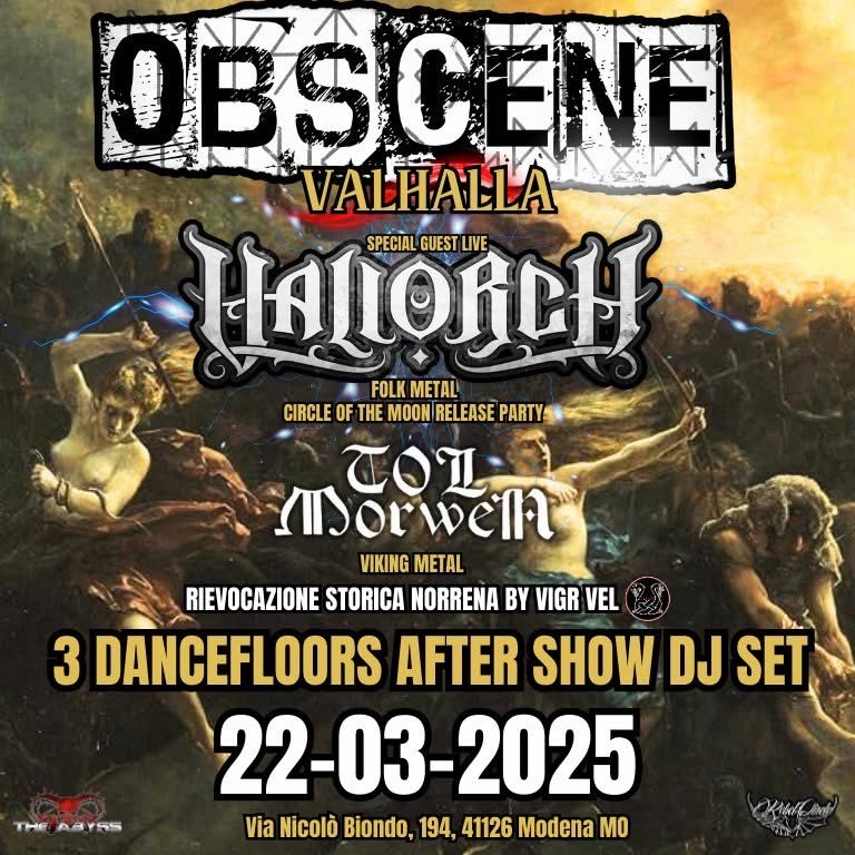 OBSCENE: Compleanno format e release party dei Vallorch al Notte Tempio di Modena