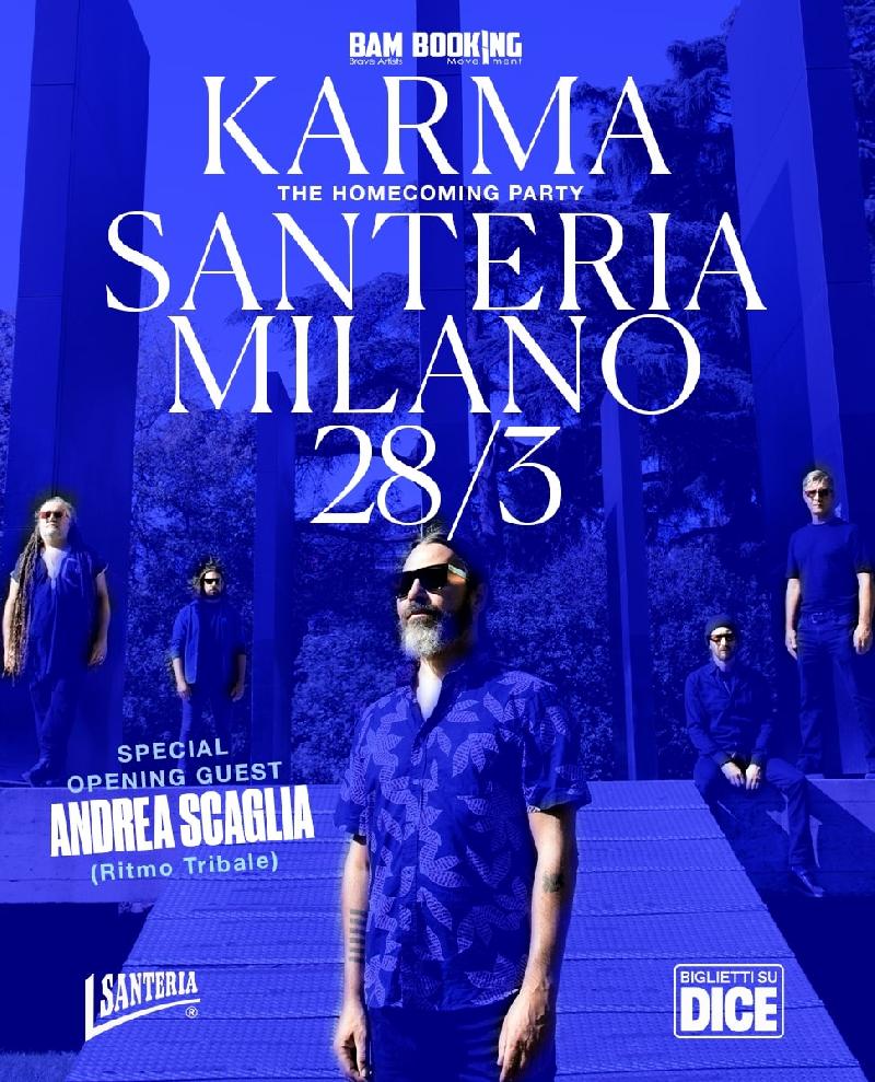 KARMA: special guest Andrea Scaglia e orari per la data di Milano
