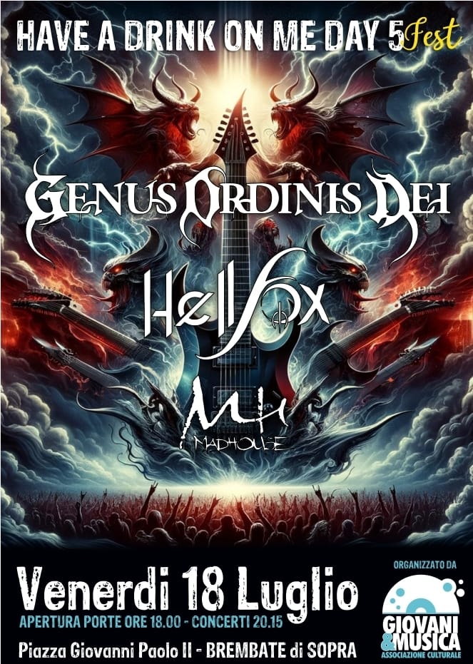 HAVE A DRINK ON ME METAL NIGHT: i dettagli della data con headliner GENUS ORDINIS DEI