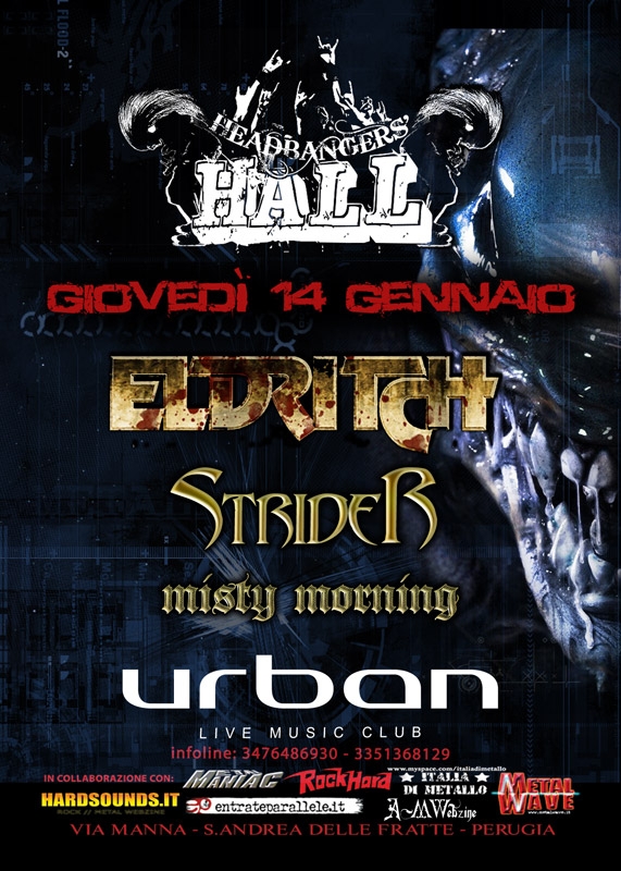 HEADBANGERS HALL: giovedì arrivano gli ELDRITCH