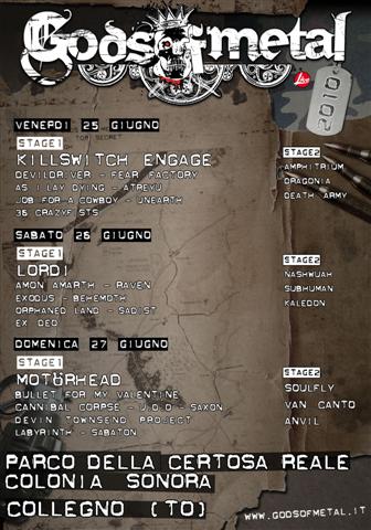 GODS OF METAL 2010: tutto quello che devi sapere