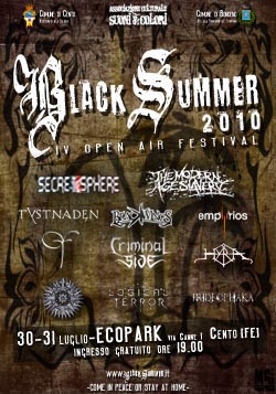 BLACK SUMMER OPEN AIR FESTIVAL: programma definitivo