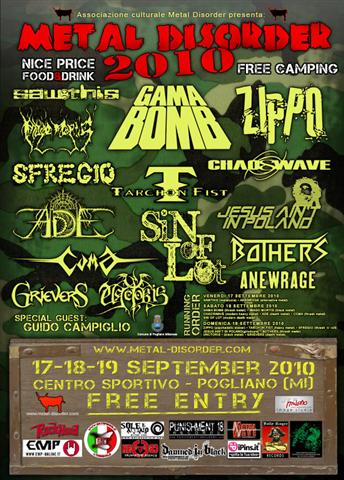 METAL DISORDER 2010: novità e running order