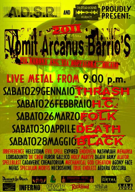 VOMIT ARCANUS BARRIO'S FEST: 5 appuntamenti per celebrare l'underground italiano