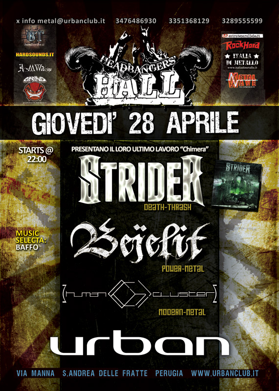 HEADBANGERS HALL: giovedì release party degli Strider