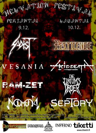 SADIST: headliner all'Helvation Fest in Finlandia