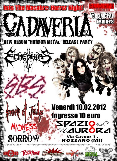 HORROR NIGHT: release party a Milano per i CADAVERIA