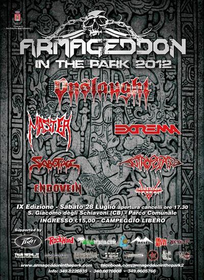 ARMAGEDDON IN THE PARK: rivelate le ultime band