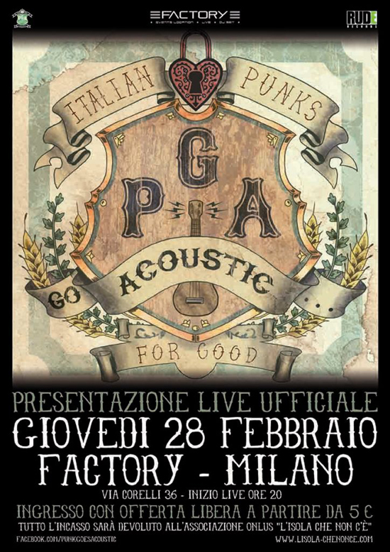 ITALIAN PUNKS GO ACOUSTIC: presentazione esclusiva il 28 Febbraio a Milano