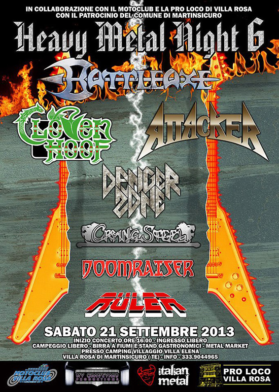 HEAVY METAL NIGHT VI: il bill dell'edizione 2013